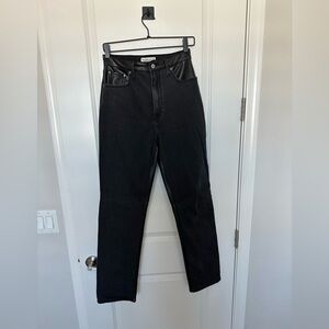 Jeans: Abercrombie & Fitch, high rise, black